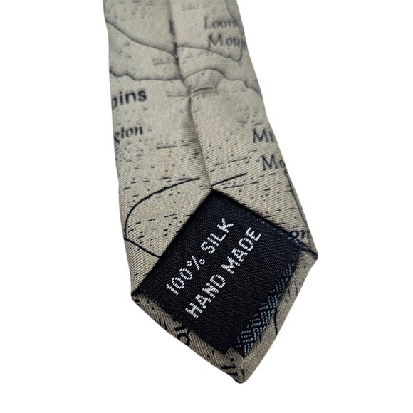 RIVETZ OF BOSTON 100% Silk Neck Tie New Hampshire Landmarks Hand Made Scenery - Picture 7 of 8